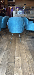 Blue dining chairs