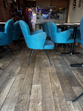 Blue dining chairs